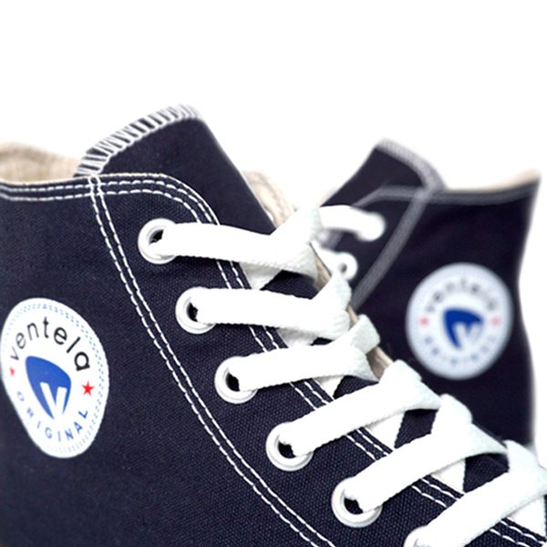 Patch bulat Ventela Original di sisi dalam sepatu high cut